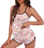 Lightweight Suspender Shorts Set for Women Short Pants Lounge Sleepwear Soft Comfy Night Wear Cute House Wear S-3XL